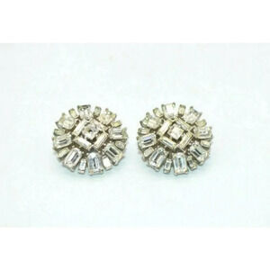 1950'S CROWN TRIFARI Clear Rhinestone Starburst